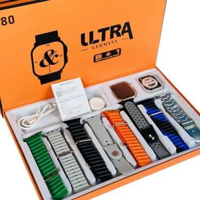 Y80 Ultra Smartwatch With 8 Strap