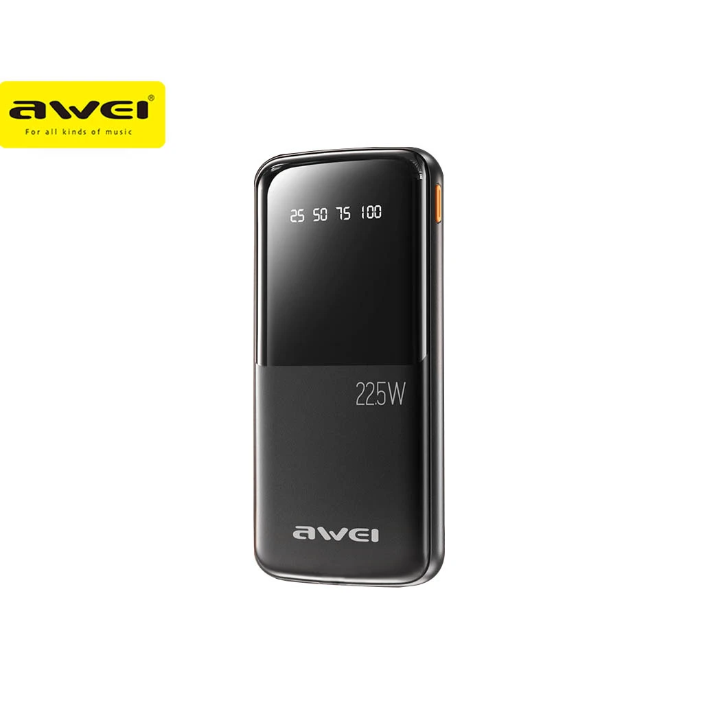 Awei P10K 10000mah 22.5W Fast Charging Digital Display Power Bank