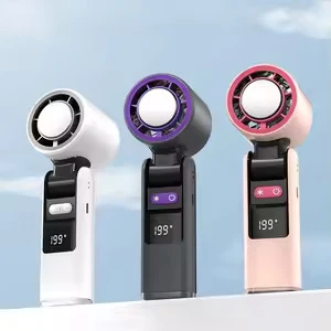 K801 Handheld Foldable Cooling Fan with LED Display 2500mAh Lithium-ion